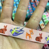 ZERZEEMOOY 5/8" 16 mm 5yards/lot Cartoon Polyester Woven Jacquard Ribbon Animal celebration KTZD19112539 Gift Wrapping  Bags