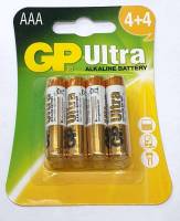 ถ่าน GP Ultra Alkaline Size AAA LR03 (ขนาดเล็ก) 1.5V แพค 8 ก้อน ของใหม่ ของแท้