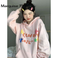 Marquise1997 เสื้อฮู้ด เสื้อแขนยาวอบอุ่น หลวมและสบาย ชิค น่ารัก สไตล์ สไตล์ WWY2391EU6 38Z230920