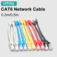 50ชิ้นสาย Lan Cat6สายเคเบิลอีเทอร์เน็ต0.3เมตร/0.5เมตรสายเคเบิลเสริมเครือข่าย RJ45 UTP สำหรับ PS PC โมเด็มอินเทอร์เน็ตเราเตอร์