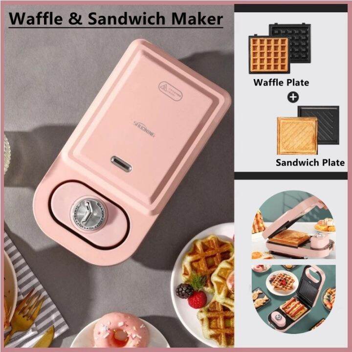 on sale 【COD】waffle maker pan electric heat Toaster adjustable timing