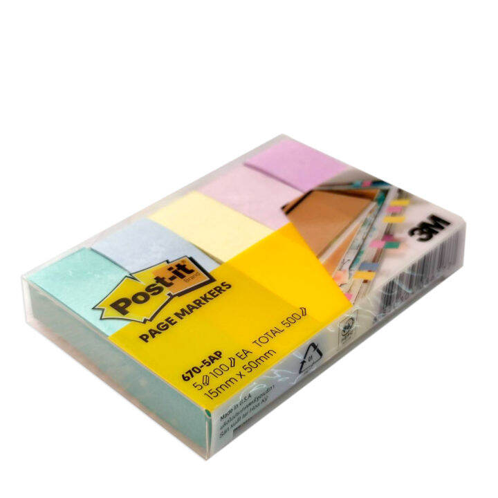 โพสท์-อิท-3m-no-670-5ap-สีพาสเทล-กระดาษโน๊ต-post-it