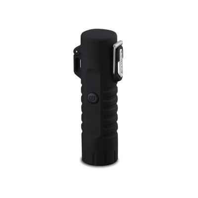 ZZOOI USB Electronic Lighter Waterproof LED Flashlight Dual Plasma Arc Lighter Sports Lighter For Outdoor Camping First Aid Gear