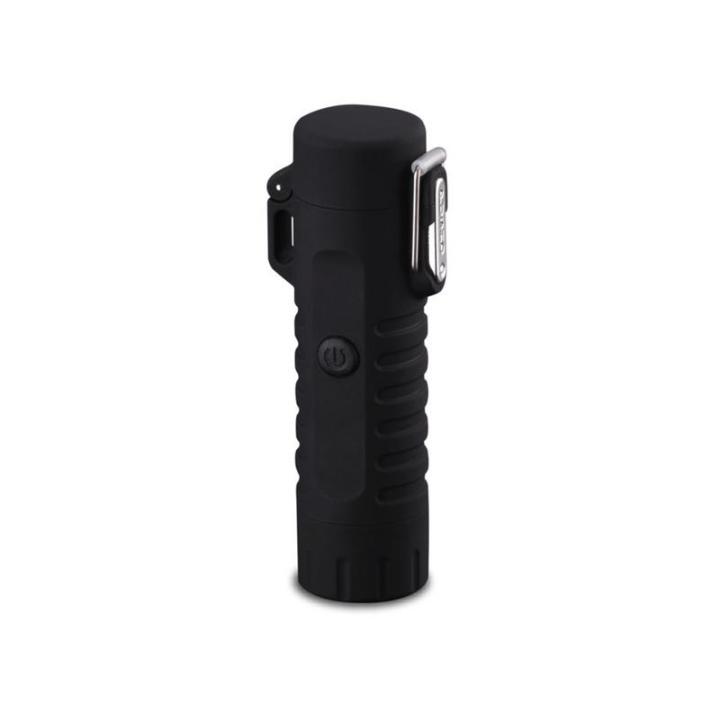 zzooi-usb-electronic-lighter-waterproof-led-flashlight-dual-plasma-arc-lighter-sports-lighter-for-outdoor-camping-first-aid-gear