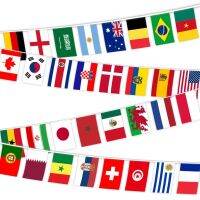 【HOT】™▬ 2022 String Flags 14x21 cm NO 8 15/20/24/ 32 Football Soccer Bunting Teams Bar Decoration Flag