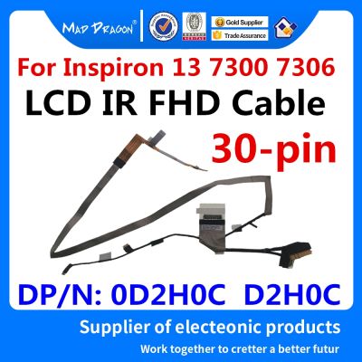 brand new New original laptop Built in LCD Video cable For Dell Inspiron 13 7300 7306 LCD IR FHD Cable DP/N: 0D2H0C D2H0C 450.0JW01.0001