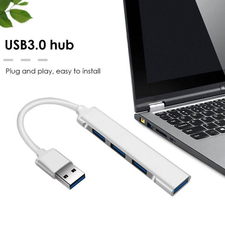 แท่นฮับ-usb-3-0ฮับ4พอร์ตเครื่องแยกอเนกประสงค์อะแดปเตอร์-otg-ฮับ-type-c-สำหรับเคสมือถือเลโนโว่หัวเหว่ย-macbook-usb-อะลูมิเนียมอัลลอย-usb-ฮับ3-0-2-0