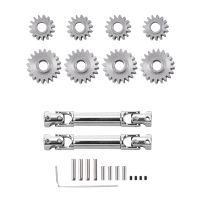 1 Set Overdrive Steel Portal Axle Gear 20T 15T and Drive Shaft for 1/24 FMS FCX24 RC Crawler Car Upgrade Parts