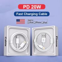 PD 20W For Apple Original Fast Charger USB To Lightning Cable For iPhone 14 13 12 11 Pro Max Plus XS Fast Charging USB C Cable Wall Chargers