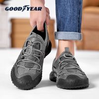 Goodyear mesh shoes mens summer thin section breathable hollow sports casual shoes mens new lightweight running shoes men shoes