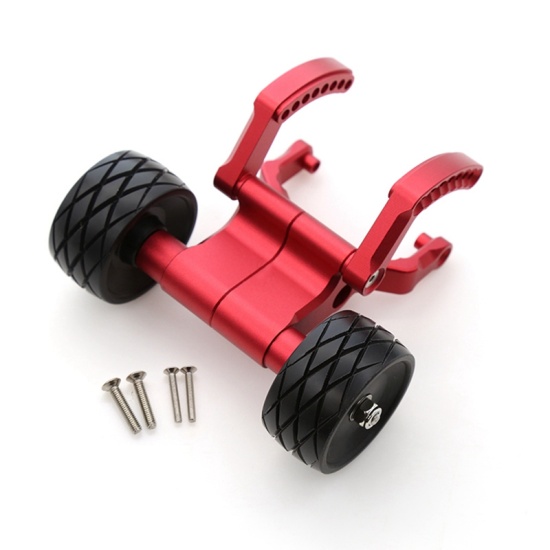 Double wheel adjustable wheelie bar raise head wheel for 1 10 traxxas e - ảnh sản phẩm 1