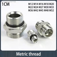 ✹┋♠ Hydraulic Fittings Metric Male Thread With Sealing ED Ring Oil Tubing Joints 45 Steel Pipe Fitting Compression Tube Connector