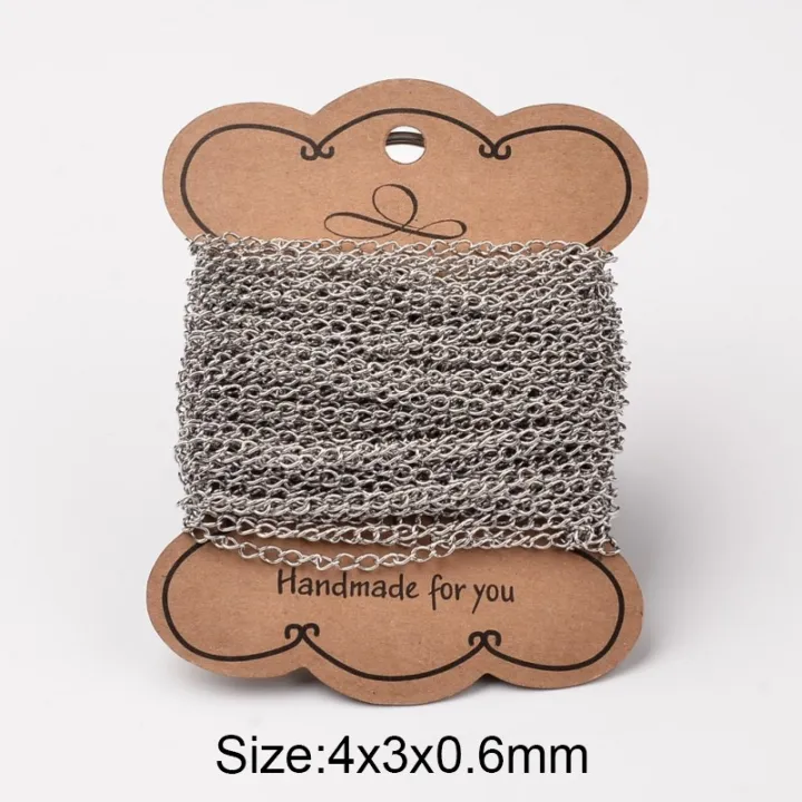 10m 304 Stainless Steel Curb Chains Twisted Chains Soldered Stainless