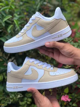 Nike Air Force 1 Low Custom Brown/Beige/Cream AF1 Unisex Shoes for Men Women