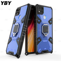 Casing For Xiaomi Redmi 9 9C Shockproof Armor Case Transparent Ring Stand Phone Back Cover POCO C3 MZB07RIIN New Design