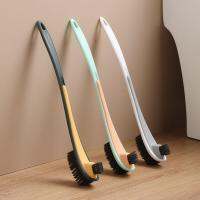 Bathroom Oilet Brush Double-sided Brush Long Handle Soft Fur Toilet Bowl Cleaner Shower Scrubber