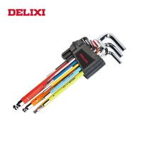 DELIXI 9Pcs Allen Key Set Allen wrench L Type Hexagon Spanner Hex key Universal Plum Screwdriver Repair Tools Hand Tool For Home Nails Screws Fastener