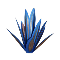 Tequila Rustic Sculpture Metal Agave Plant Rustic Hand Painted Garden Ornaments Outdoor 55cm