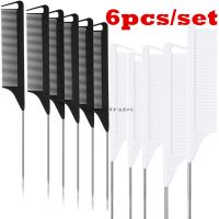 Hot Sale New 6Pcs Hair Comb Resistant Medium Cutting Carbon Antistatic Barber Styling Tools