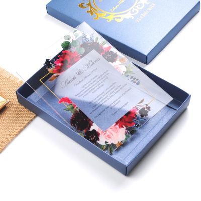 【YF】ﺴ  10pcs Shipping Custom Colorful Printing 1mm Thickness Wedding Invitation Card Birthday Invite