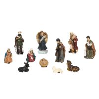 11pcs/ Set Christ Birth Of Ornament Gifts Nativity Scene Crafts Resin Christmas Manger Decoration Catholic Figurines