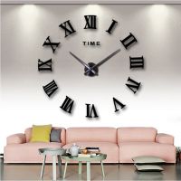 ZZOOI Large 3D Wall Clock Fashion 3d Big Size Wall Clock Mirror Sticker for Home Living Room Office Wall Decor Bedroom Decor DIY Clock