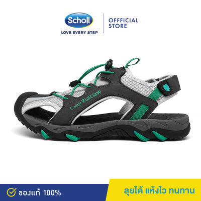 Scholl รองเท้าชายหาดชาย Uisnex Caddy Wolflaw รองเท้าสกอลล์-แซน 3 Sand III รองเท้าแตะสวม ผู้หญิง รองเท้าสุขภาพ นวัตกรรม Massage ผ่อนคลาย ลดความเมื่อยล้า