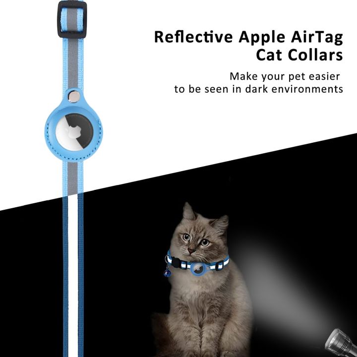 papi-pet-ปลอกคอ-apple-สะท้อนแสง-เคสป้องกันการสูญหายพร้อมกระดิ่งกันน้ำอุปกรณ์เสริม-gps-สำหรับแมวสัตว์เลี้ยงสร้อยคอลูกแมว
