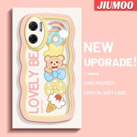 เคส JIUMOO สำหรับ Xiaomi MI Xiaomi MI Redmi 10 5G Note 11E 5G Redmi 11 Prime การ์ตูนหมีน่ารักดีไซน์ใหม่ Colour เวฟ Border นุ่มกันกระแทกแบบใสเคสมือถือโปร่งใสลายกล้องถ่ายรูปความคิดสร้างสรรค์ซิลิกาเจลฝาครอบป้องกัน