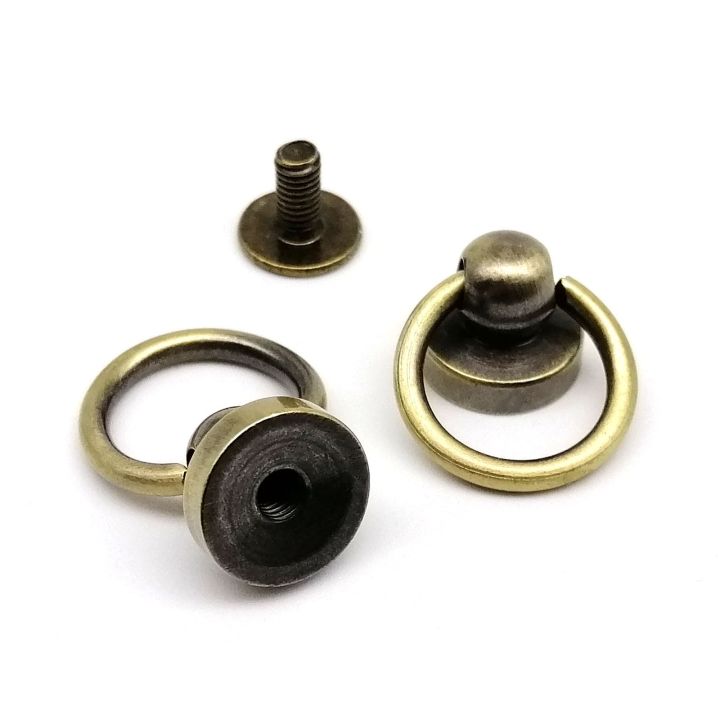 10pc-high-quality-solid-brass-ball-nail-screwback-chicago-screw-back-rivet-stud-spot-with-o-ring-for-leather-bag-belt-phone-case