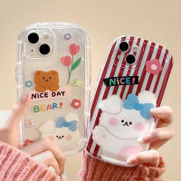 Ready Stock! เคสโทรศัพท์ซิลิโคน TPU ใส แบบนิ่ม ลายกระต่ายน่ารัก กันกระแทก สําหรับ IPhone 11 13 14 12 Pro 7 8 Plus XS Max X XR