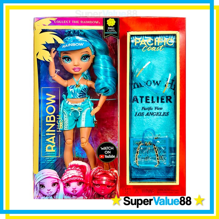 Rainbow High Pacific Coast Hali Capri – Turquoise Blue Fashion Doll ...