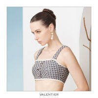 [VALENTIER] RE-EDITION Tulip Jacquard Bra Top บราทอป เสื้อครอป บราผ้าทอ ลายดอกไม้ เสื้อลายดอกไม้ เสื้อผู้หญิง แฟชั่นผู้หญิง