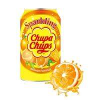 Chupa Chups fruit Juice mixed with soda Orange flavor 345ml x 3 cans.Chupa Chups น้ำผลไม้ผสมโซดา รสส้ม 345มล. x 3 กระป๋อ