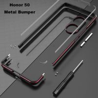 Metal Bumper Frame For Honor 50 Case Aluminum Dual color Luxury Metal Phone Cover + Carmera Protector Accessories Honor 50