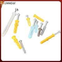 UMMEAX 300Pcs 10ขนาด จุดยึด drywall สังกะสีชุบสังกะสี เหล็กเหล็กไร้สนิม สกรูและสลักเกลียวติดผนัง ทนทานต่อการใช้งาน พลาสติกทำจากพลาสติก ชุดยึดผนังและสกรู Assortment ปูนปั้นคอนกรีต