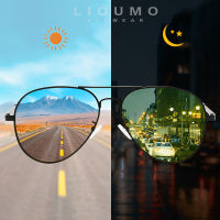 LIOUMO Pilot Sunglasses Polarized Men Photochromic Day Night Driving Glasses Women Chameleon Goggle UV400 lentes de sol hombre