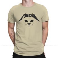 Meowtallica Cat Fashion Shirt Design Meow Meowtallica Cotton Shirts Men T-Shirt Oversize For Adult Tees S-4XL-5XL-6XL