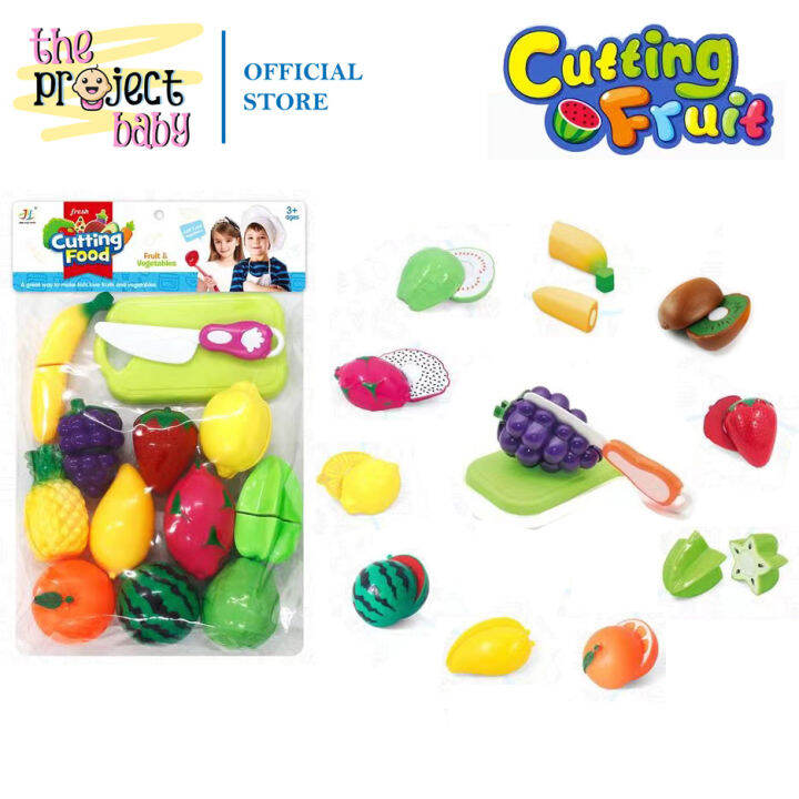 Fruit Cutting Set Kitchen Toy Plastic Food Kids Pretend Play