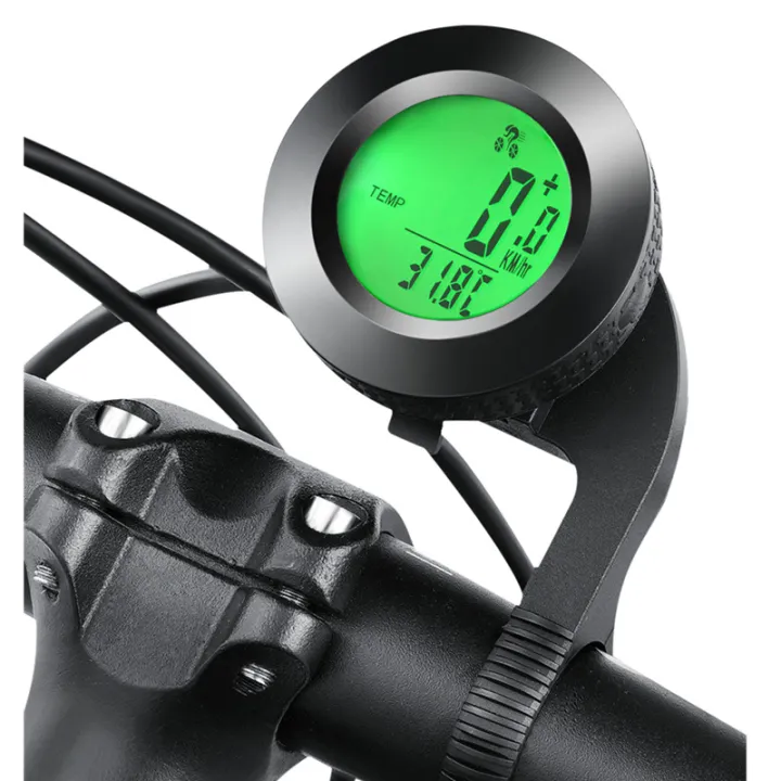 Bicycle Computer Set Wireless Waterproof Digital Round Luminous Speed