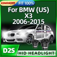 Kingsofe ไฟ Hid ไฟหน้าซีนอน D2s 6000K สีขาวสว่างสำหรับ Bmw X3 2006 2007 2008 2009 2010 2011 2012 2013 2014 2015