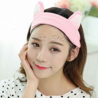 ที่คาดผมมล้างหน้า ที่คาดผมแต่งหน้า ที่คาดผมน่ารัก ยางรัดผมหูแมว Korean cat ear headband