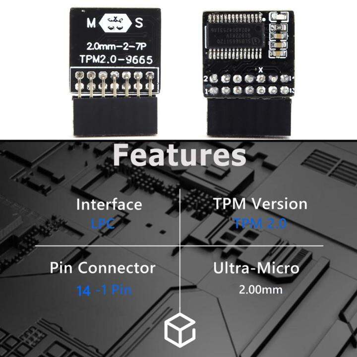 สินค้าใหม่-การเข้ารหัส2-0-tpm-อินเตอร์เฟส-lpc-โมดูลป้องกันเข้ารหัสข้อมูลที่เข้ารหัสแผ่นแผงวงจรหลักสำหรับ-asus-msi-asrock