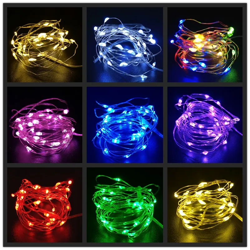 2024☞✈ 20ps Silver Wire String Lights Decorations for Room Xmas ...