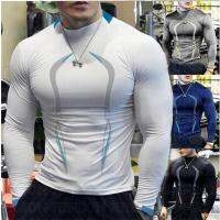 CODLi Ji Men Fitness Sport Running Climbing Tights Bodybuilding Tees Shirt Long-sleeved Tight-fitting Stretch Quick-drying T-shirt