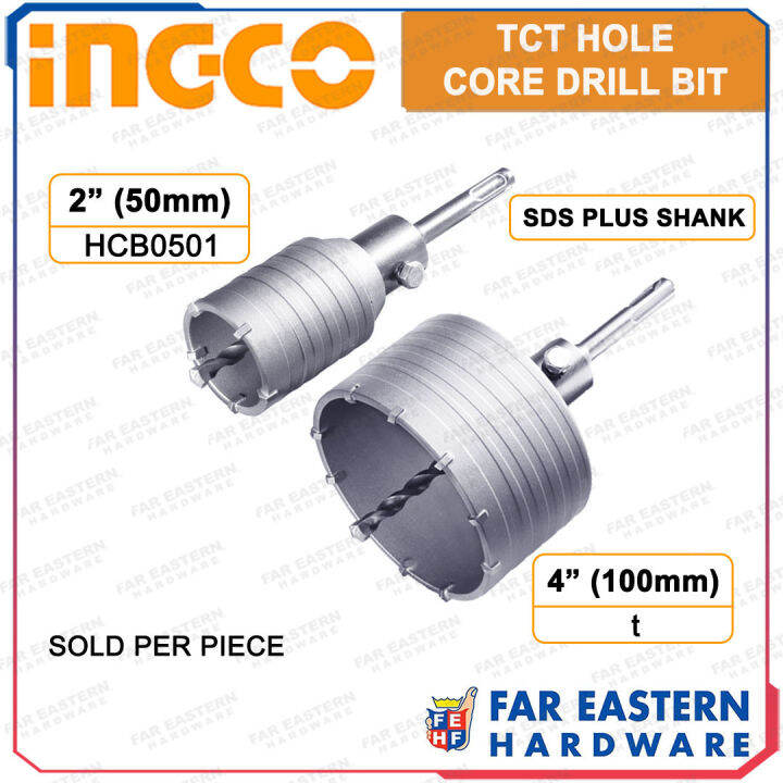 INGCO TCT Hole Saw Core Drill Bit for SDS Plus Hammer SDS+ 2