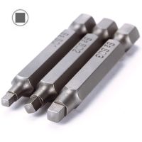 (LONG FA hardware)50มม. 100มม. ไดร์เวอร์ไฟฟ้า Bits 3ชิ้นเครื่องมือช่างไขควงสว่าน S2 1/4นิ้ว Hex Shank Magnetic Square Head ไขควง Set