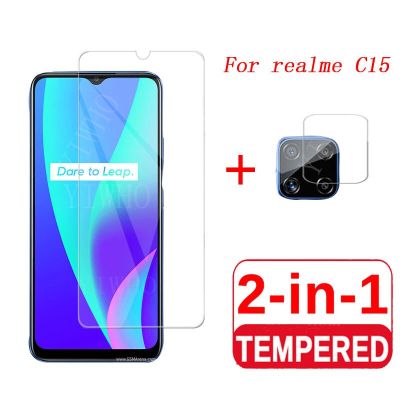 Realmi กระจกตัวปกป้องกล้องถ่ายรูปหน้าจอ C15สำหรับ Realme Realmy 15c Realm C 15แผ่นฟิล์ม6.5 สำหรับ Oppo Realmi กระจก C15ป้องกันหน้าจอ Steklo