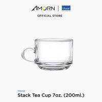 AMORN - (Ocean) P00340 Stack Tea Cup - แก้วเพลย์บอย แก้วโอเชี่ยนกลาส Stack Tea Cup by Ocean Glass P00340  Stack Tea Cup 7oz. ( 200 ml.)