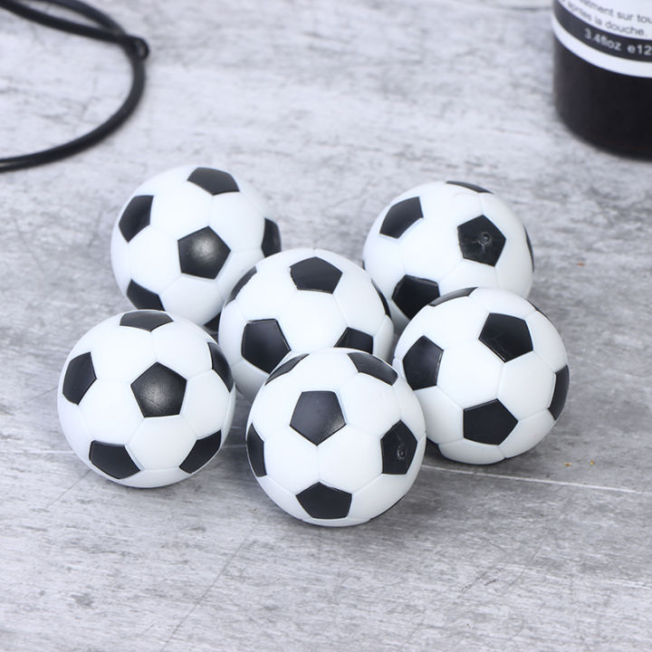 hiking-fun-6pcs-32mm-ตารางฟุตบอลฟุตบอลเปลี่ยนมินิพลาสติกสีดำลูกฟุตบอลสีขาว